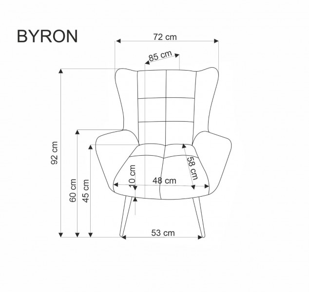 Fotel wypoczynkowy z podłokietnikami Byron Halmar