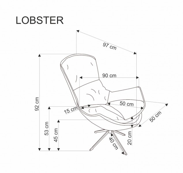 Fotel wypoczynkowy Lobster Halmar