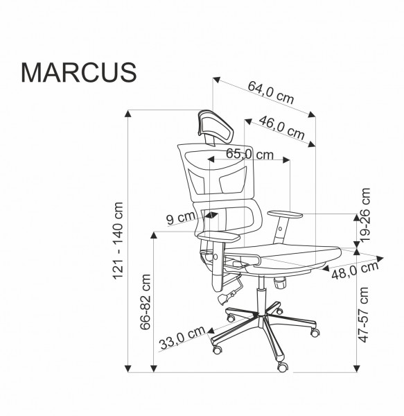 Ergonomiczny fotel gabinetowy Marcus Halmar, zgodny z normą BHP