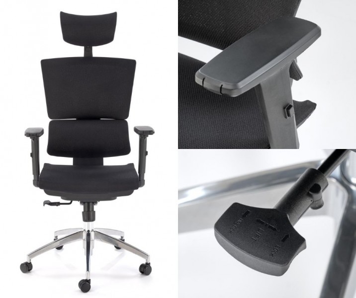 Ergonomiczny fotel gabinetowy Marcus Halmar, zgodny z normą BHP
