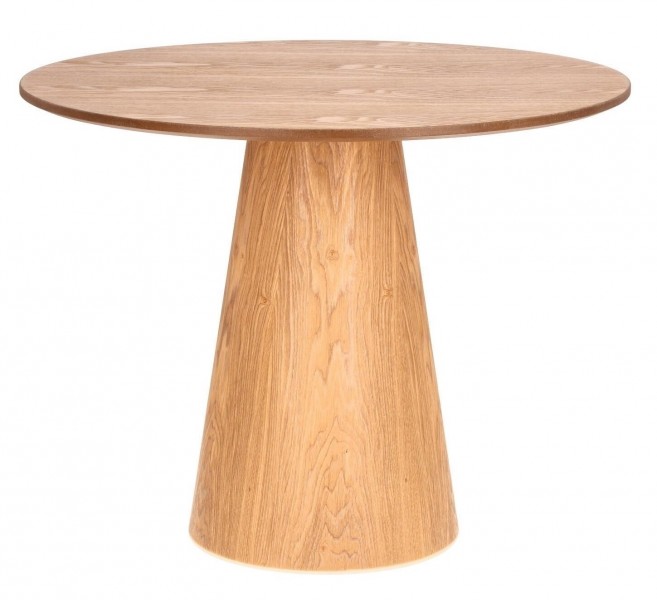 Okrągły stolik kawowy Soleilo 80 cm, fornir dębowy