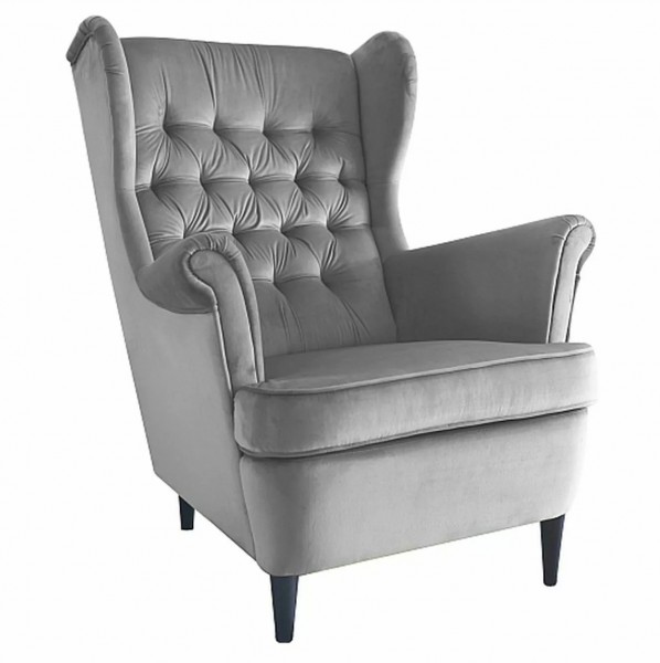Elegancki pikowany fotel Harry Velvet Signal