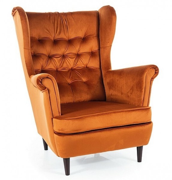 Elegancki pikowany fotel Harry Velvet Signal