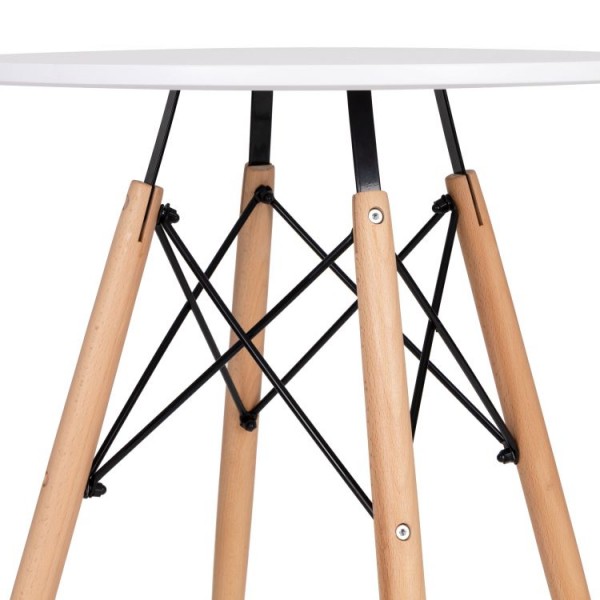 Okrągły stół kawiarniano-jadalniany Scandera 80 cm, biały