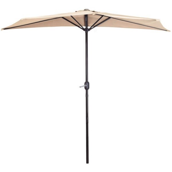 Parasol ogrodowy boczny UM016 - składany, przyścienny, beżowy