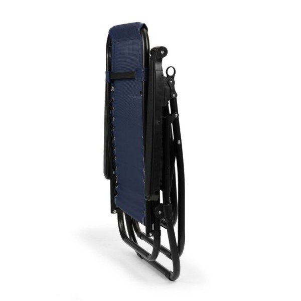 Składany leżak ogrodowy, tarasowy Rimini 009, niebieski