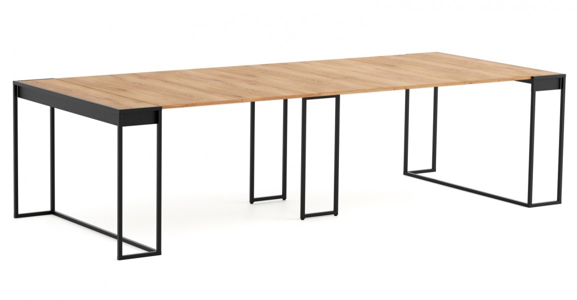 Rozkładana konsola i stół 2w1 Areno 50-300 cm, styl loft