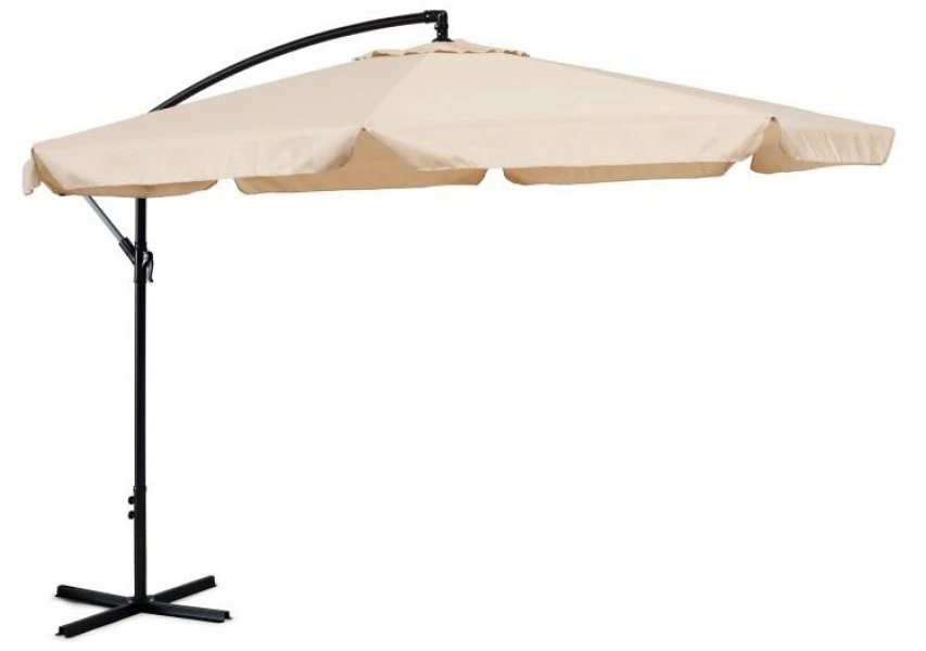 Duży parasol ogrodowy na wysięgniku SL-UM002B, składany, beżowy