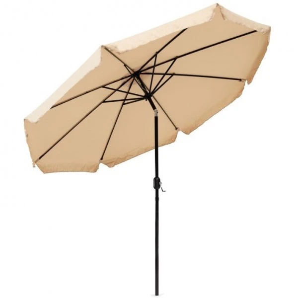 Regulowany, składany parasol ogrodowy SL-UM003B łamany, beżowy, 3 m