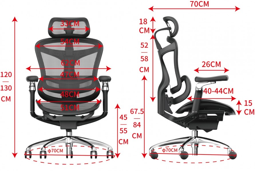 Ergonomiczny fotel do pracy przy biurku Kosmo, zgodny z normą BHP
