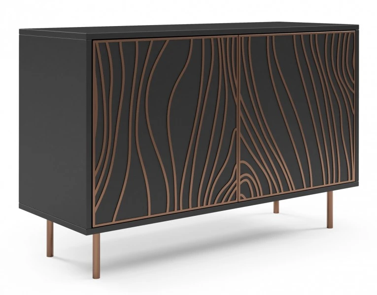 Komoda Tivaro 2-drzwiowa z ozdobnym frontem, nowoczesny design