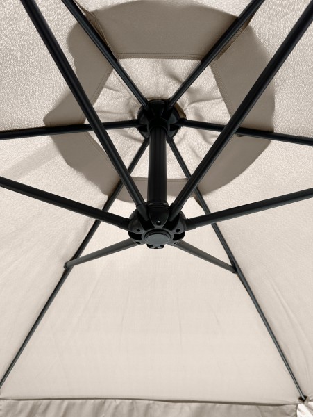 Składany parasol ogrodowy Floriva, jasny szary