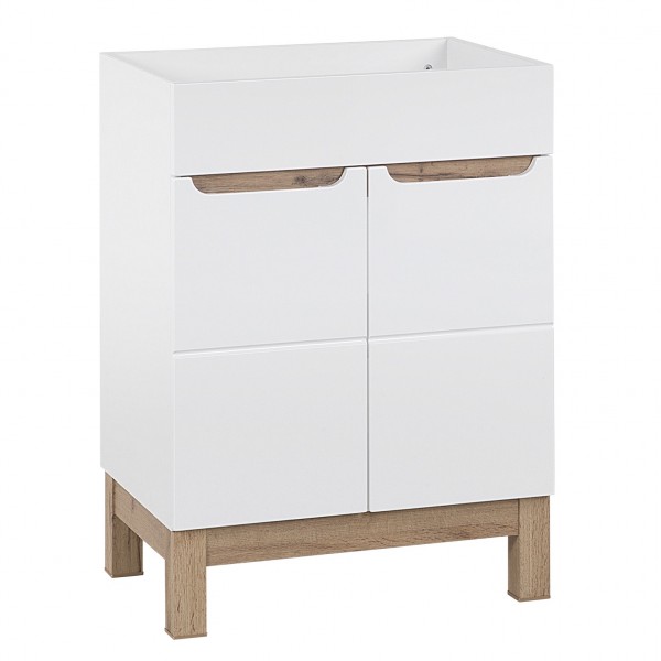 Stojąca szafka pod umywalkę wpuszczaną 60 cm, Bali 820, biała