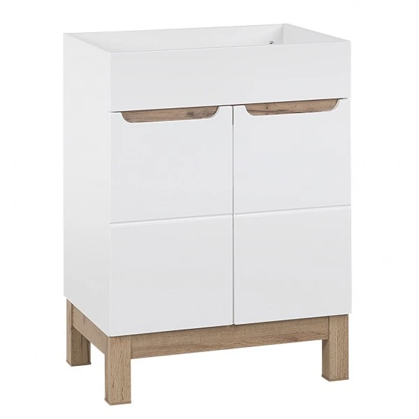 Stojąca szafka pod umywalkę wpuszczaną 60 cm, Bali 820, biała