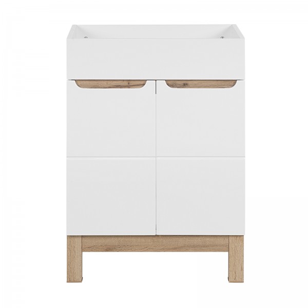 Stojąca szafka pod umywalkę wpuszczaną 60 cm, Bali 820, biała