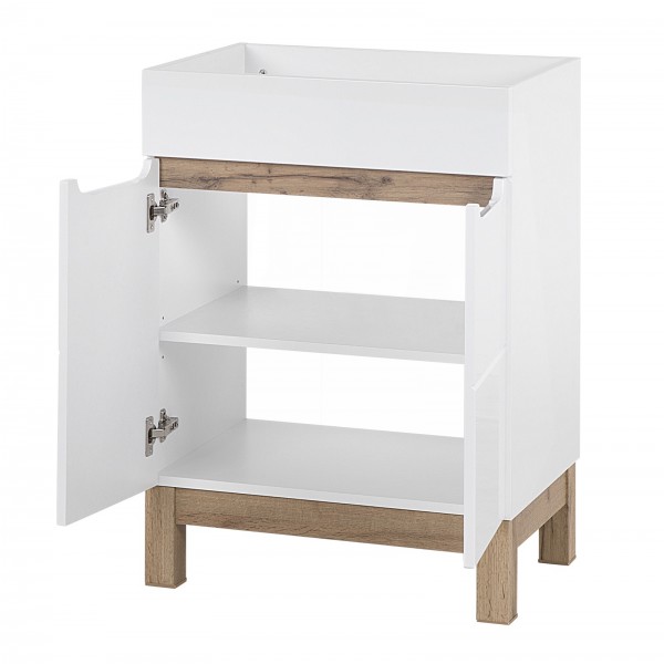 Stojąca szafka pod umywalkę wpuszczaną 60 cm, Bali 820, biała