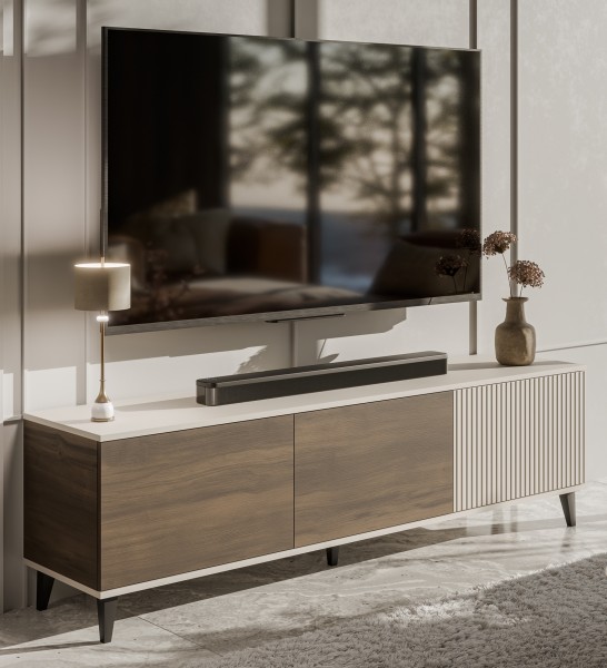 Szafka pod telewizor z ryflowanym frontem Random 2 RTV-2 Halmar