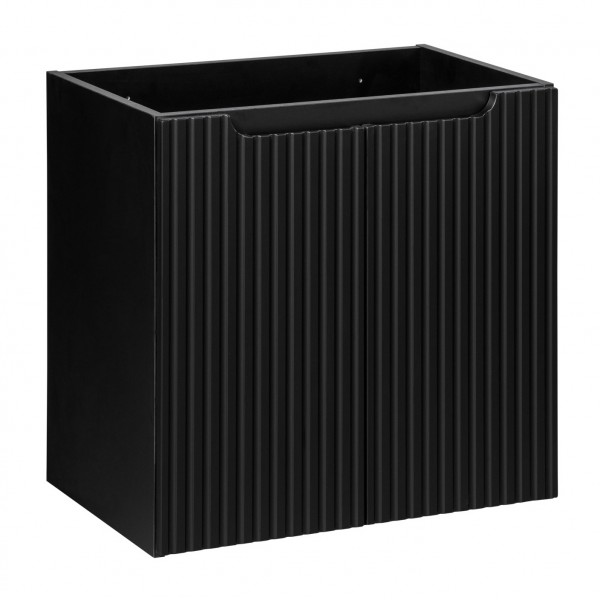 Wisząca szafka podumywalkowa 2-drzwiowa Nova 60 cm, czarny mat