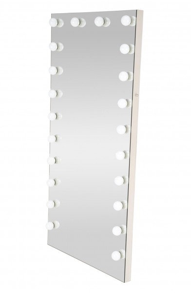 Duże lustro z żarówkami LED Pearl Halmar