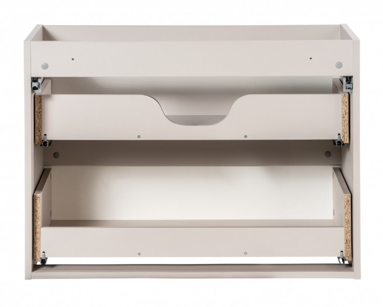 Wisząca szafka umywalkowa 2 szuflady Nova 80 cm, kaszmir mat