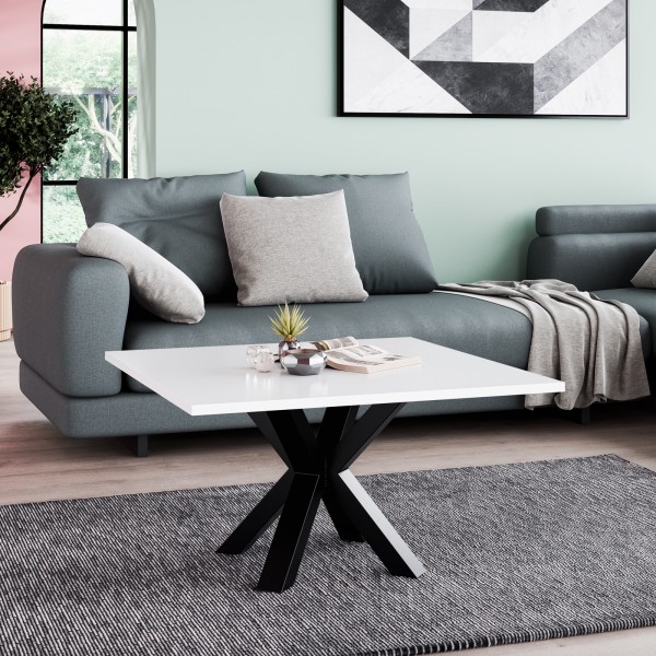 Kwadratowy stolik kawowy Noe z blatem 60x60 cm