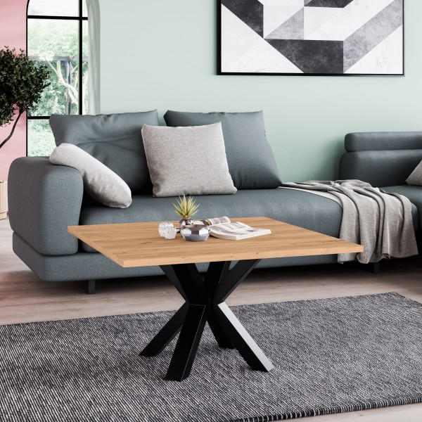 Kwadratowy stolik kawowy Noe z blatem 60x60 cm
