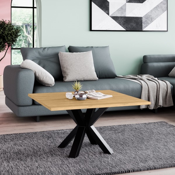 Kwadratowy stolik kawowy Noe z blatem 60x60 cm