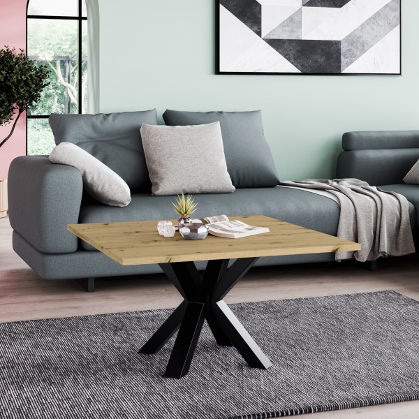 Kwadratowy stolik kawowy Noe z blatem 60x60 cm