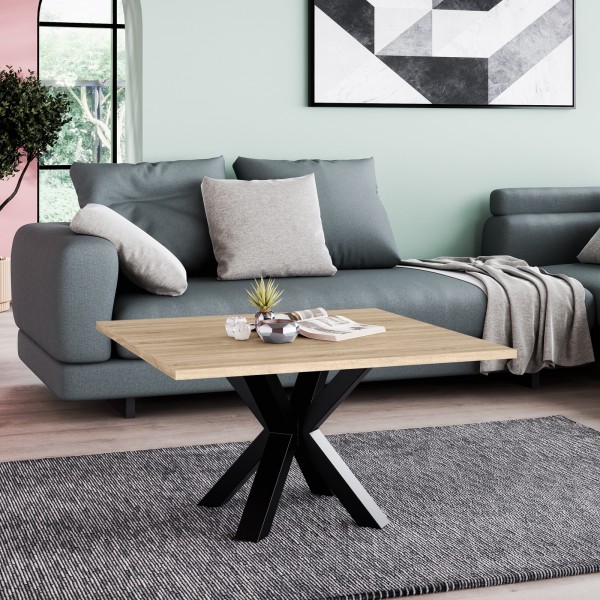 Kwadratowy stolik kawowy Noe z blatem 60x60 cm