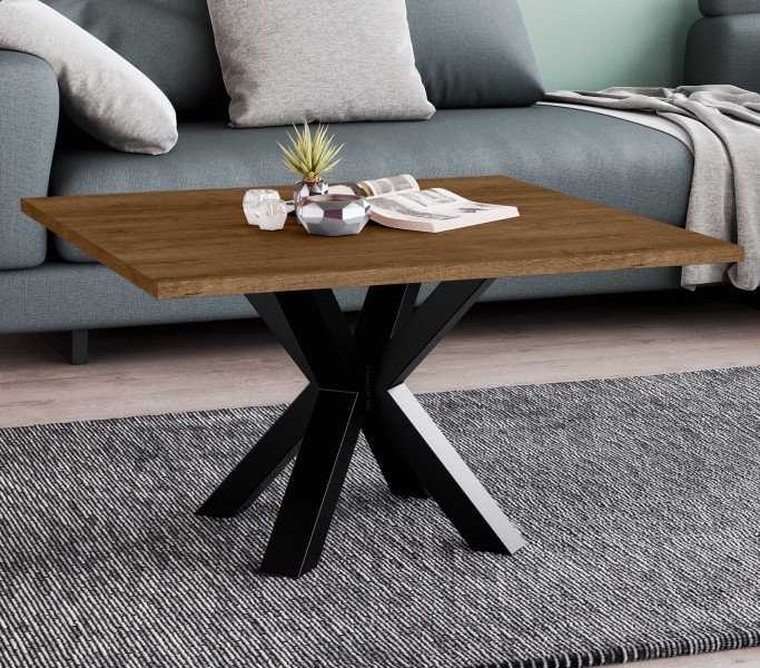 Kwadratowy stolik kawowy Noe z blatem 60x60 cm