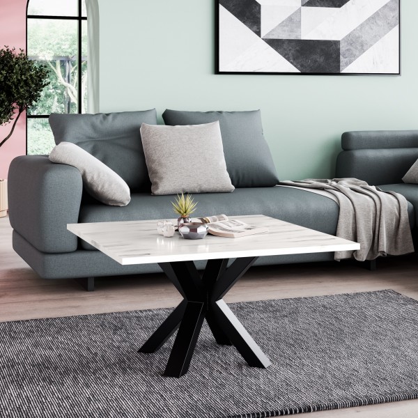 Kwadratowy stolik kawowy Noe z blatem 60x60 cm