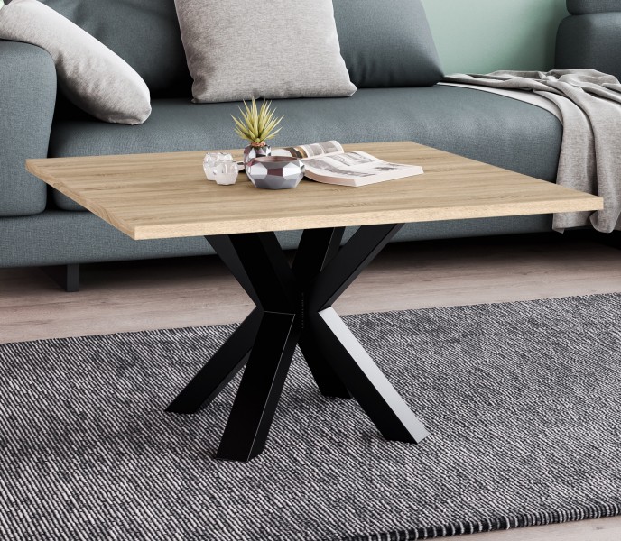 Kwadratowy stolik kawowy Noe z blatem 90x90 cm