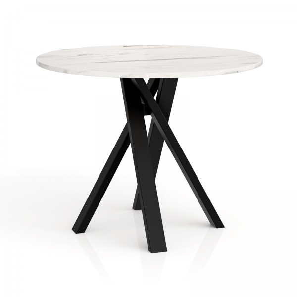 Stół do jadalni Ivo z okrągłym blatem 90 cm