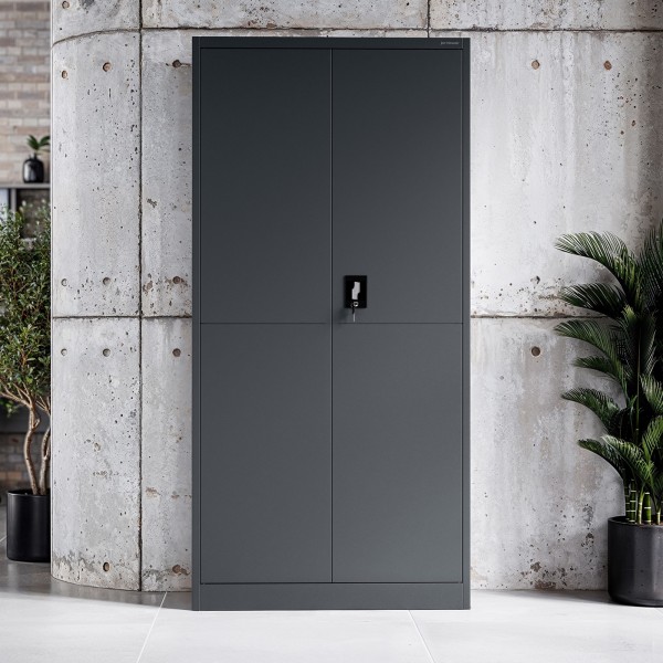 Metalowa szafa gospodarcza Dawid Smart 90x40x185 cm, antracyt