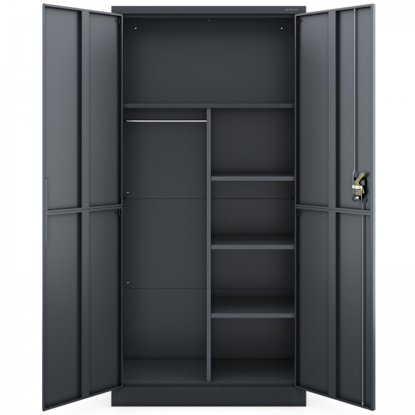Metalowa szafa gospodarcza Dawid Smart 90x40x185 cm, antracyt