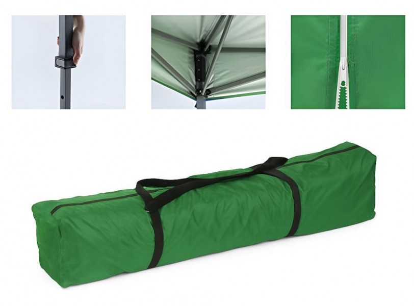 Automatyczny namiot ogrodowy 3x3 m z oknami Gardenia 4W-GR, zielony