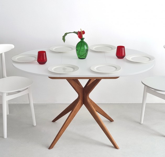 Okrągły stół Jubi MDF 90 cm rozsuwany do 130 cm