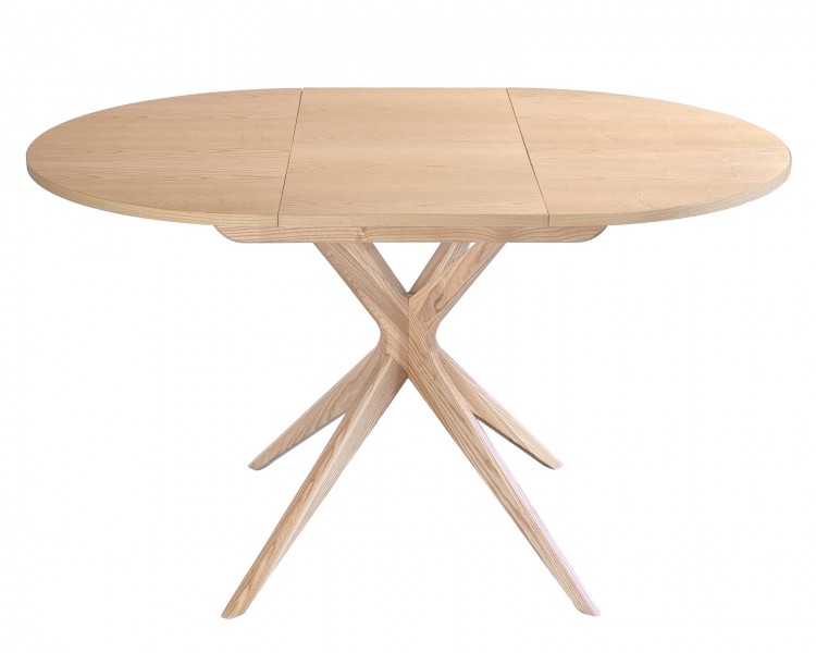 Okrągły stół fornirowany Jubi 90 cm rozsuwany do 130 cm