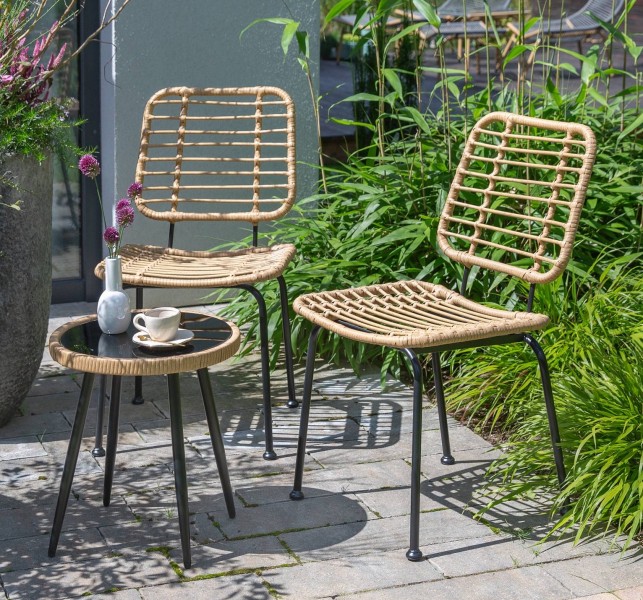Zestaw mebli na balkon Joel - 2 krzesła + stolik, kolekcja Patio