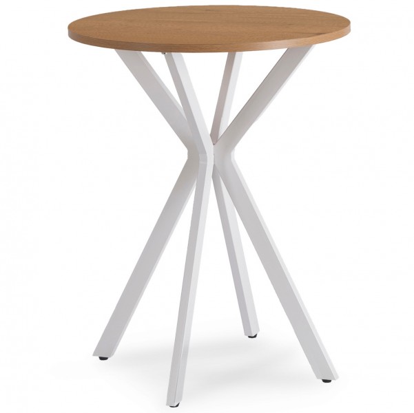 Mały stół jadalniany Lauren 60 cm, dąb złoty/biały