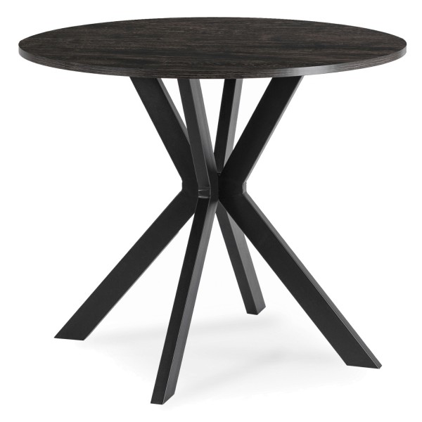 Okrągły stół w stylu industrialnym Lauren 80 cm, czarny