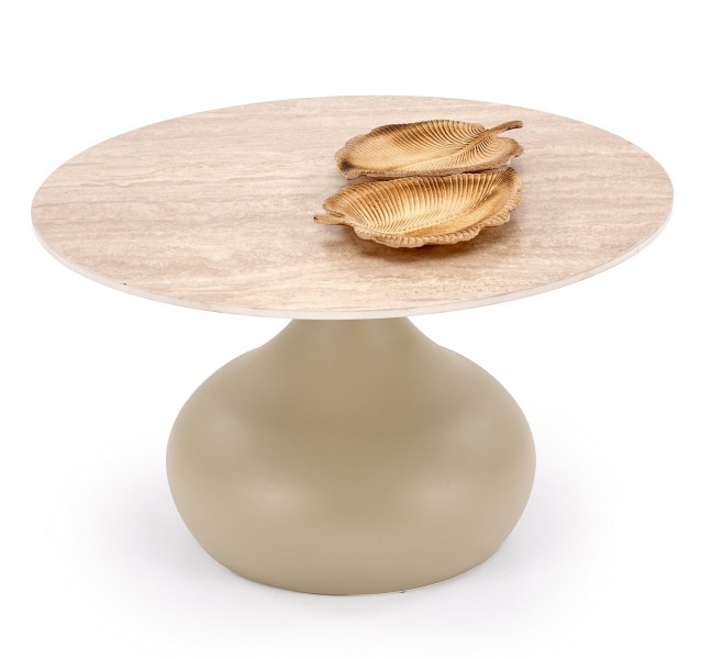 Okrągła ława 70 cm Timor 2 Halmar, trawertyn