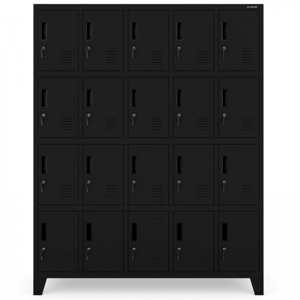 Szafa BHP 20-skrytkowa 136x45x172 cm Robert, czarna
