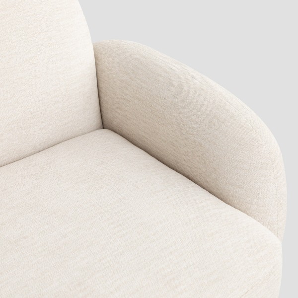 Nowoczesna, dwuosobowa sofa do salonu Helmi, kolor ecru