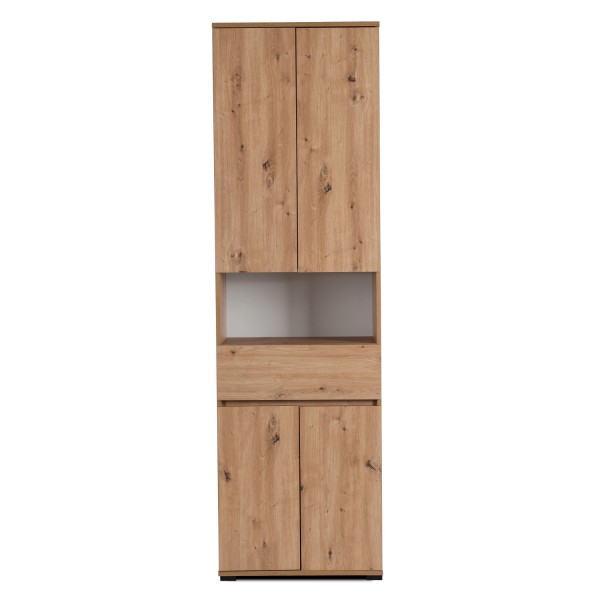 Pojemna szafka do przedpokoju - słupek Modena 60 cm, dąb artisan