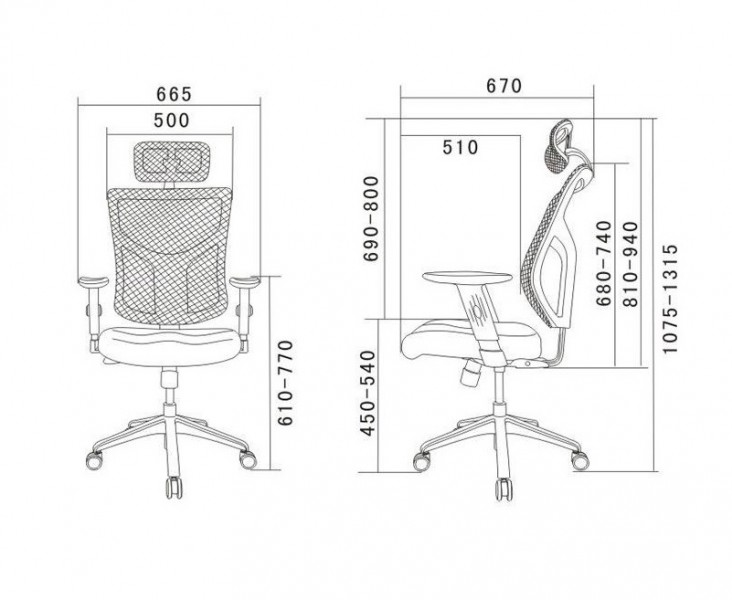 Ergonomiczne krzesło biurowe z siatki ErgoFly Star-E T-01, zgodne z normą BHP, kolor czarny