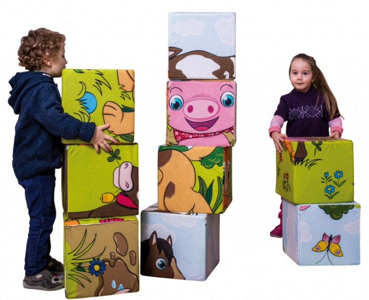 Zestaw piankowych kostek edukacyjnych Puzzilo - Zwierzątka
