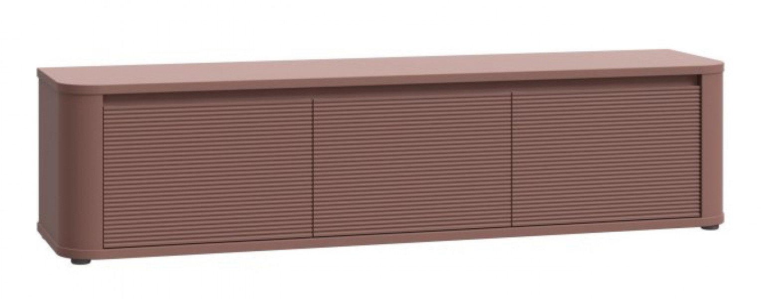 Trzydrzwiowa szafka RTV Breathtaker 170 cm, kolor terakota