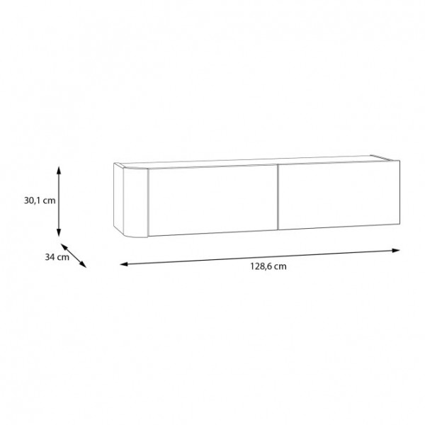 Dwudrzwiowa szafka ścienna Breathtaker 130 cm, kolor piaskowy