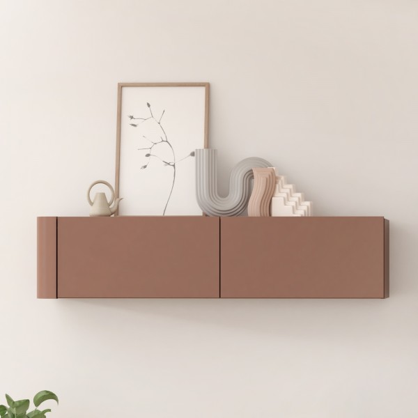 Dwudrzwiowa szafka ścienna Breathtaker 130 cm, kolor terakota